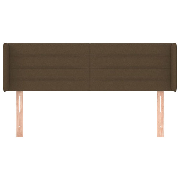 Kopfteil mit Ohren Dunkelbraun 147x16x78/88 cm Stoff