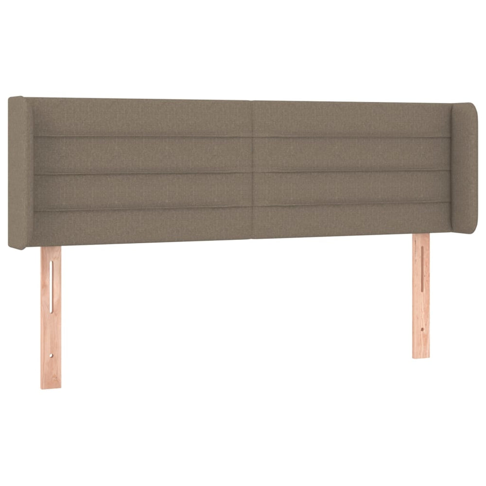 vidaXL Tête de lit à oreilles taupe 147x16x78/88 cm tissu