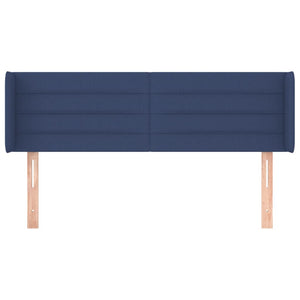 Kopfteil mit Ohren Blau 147x16x78/88 cm Stoff