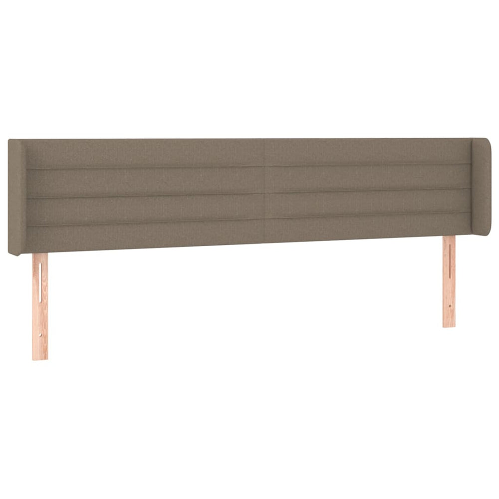 vidaXL Tête de lit à oreilles Taupe 163x16x78/88 cm Tissu