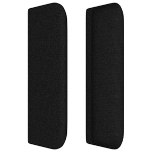 Kopfteil mit Ohren Schwarz 183x16x78/88 cm Stoff