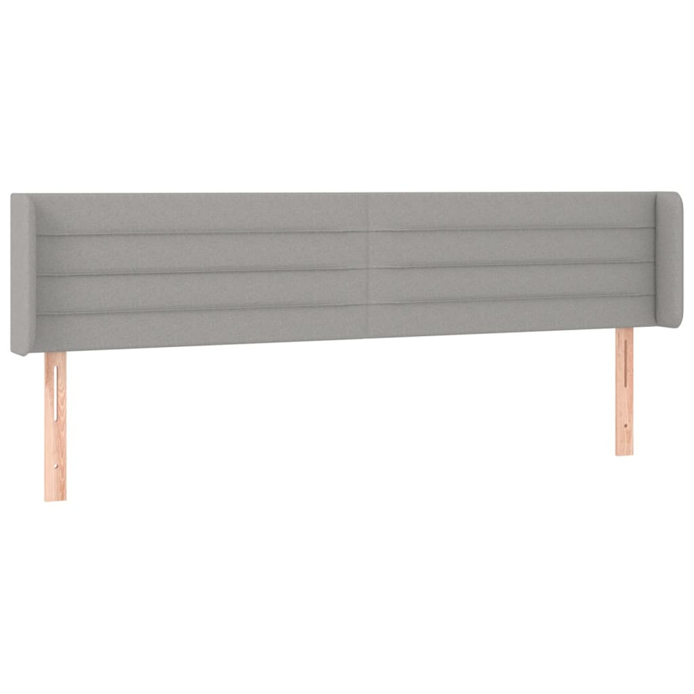 vidaXL Tête de lit avec oreilles Gris clair 203x16x78/88 cm Tissu