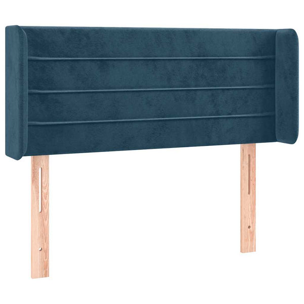 Kopfteil mit Ohren Dunkelblau 83x16x78/88 cm Samt