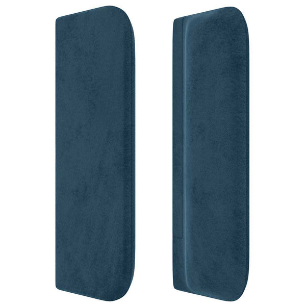 Kopfteil mit Ohren Dunkelblau 93x16x78/88 cm Samt