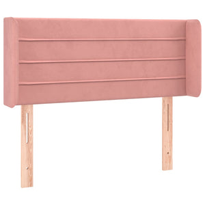 vidaXL Tête de lit à oreilles Rose 93x16x78/88 cm Velours