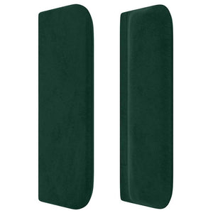 vidaXL Tête de lit à oreilles Vert foncé 163x16x78/88 cm Velours