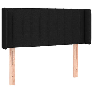 Kopfteil mit Ohren Schwarz 83x16x78/88 cm Stoff