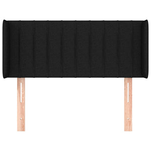 Kopfteil mit Ohren Schwarz 83x16x78/88 cm Stoff