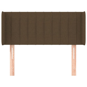 Kopfteil mit Ohren Dunkelbraun 83x16x78/88 cm Stoff