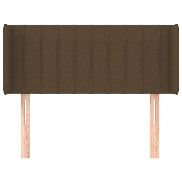 Kopfteil mit Ohren Dunkelbraun 83x16x78/88 cm Stoff
