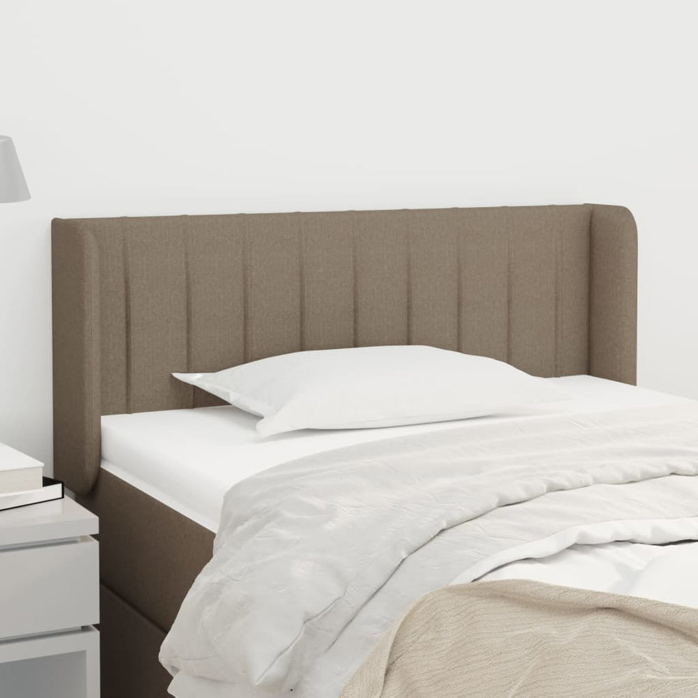 vidaXL Tête de lit à oreilles Taupe 83x16x78/88 cm Tissu