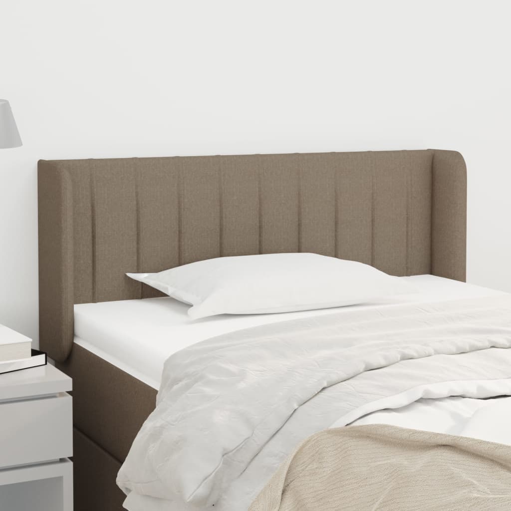 Kopfteil mit Ohren Taupe 83x16x78/88 cm Stoff
