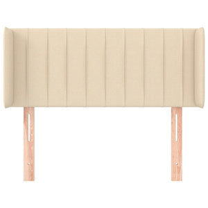 Kopfteil mit Ohren Creme 83x16x78/88 cm Stoff
