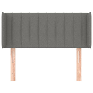 vidaXL Tête de lit à oreilles Gris foncé 93x16x78/88 cm Tissu