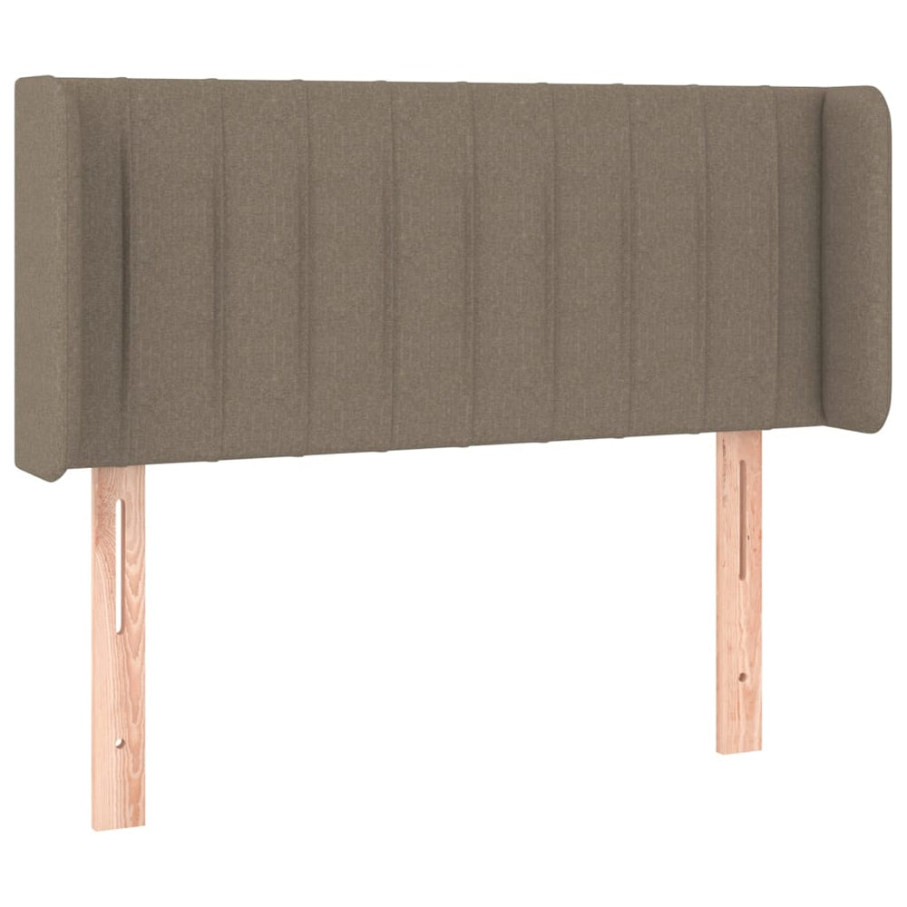 vidaXL Tête de lit à oreilles Taupe 93x16x78/88 cm Tissu