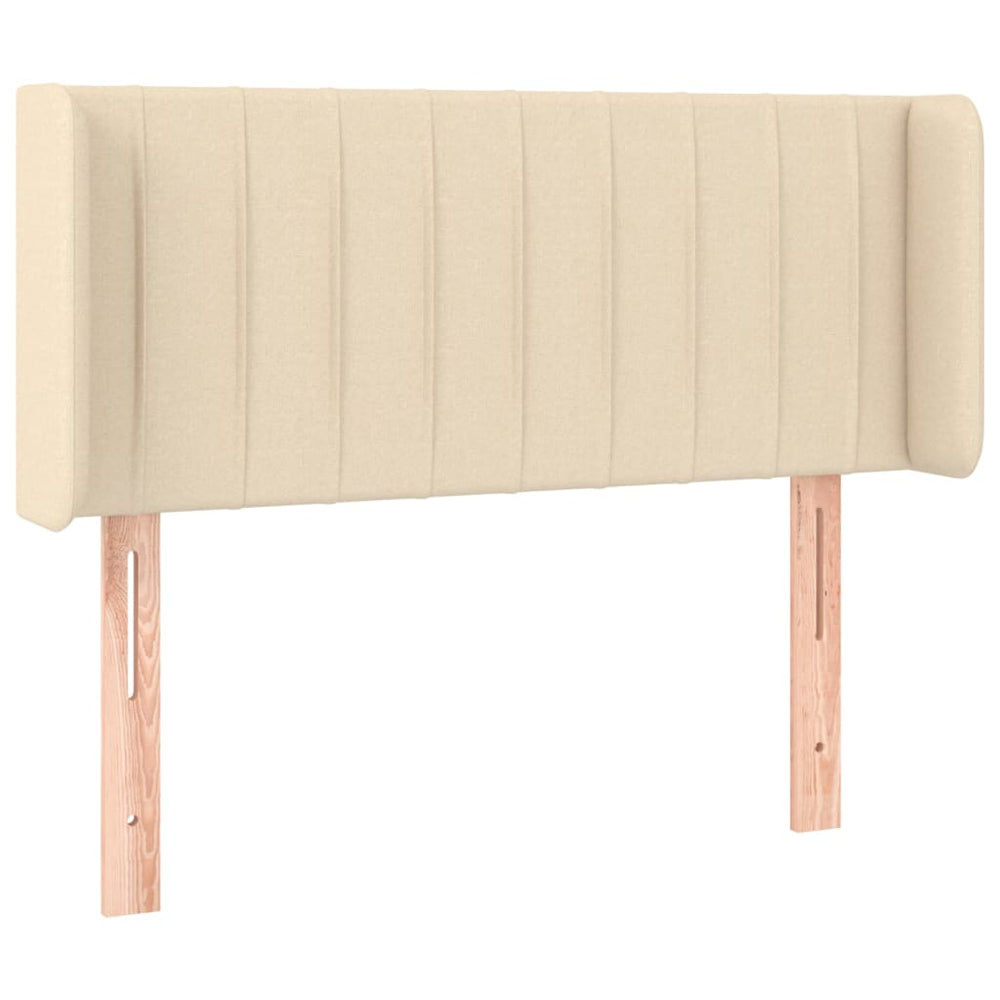 vidaXL Tête de lit à oreilles Crème 93x16x78/88 cm Tissu