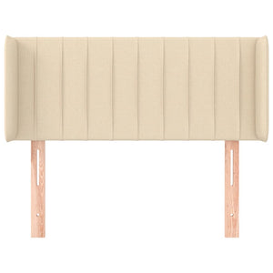 Kopfteil mit Ohren Creme 93x16x78/88 cm Stoff