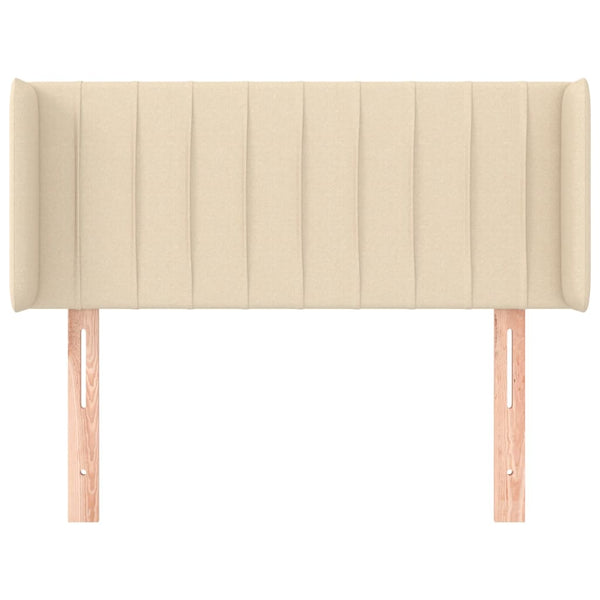 Kopfteil mit Ohren Creme 93x16x78/88 cm Stoff