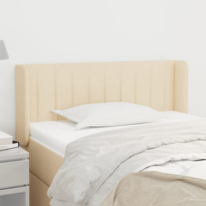 Kopfteil mit Ohren Creme 93x16x78/88 cm Stoff