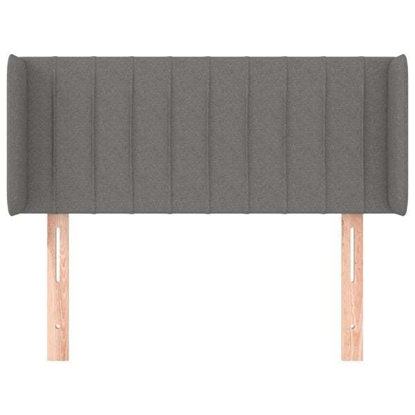 Kopfteil mit Ohren Dunkelgrau 103x16x78/88 cm Stoff