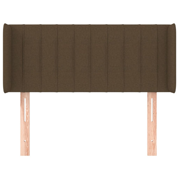 Kopfteil mit Ohren Dunkelbraun 103x16x78/88 cm Stoff