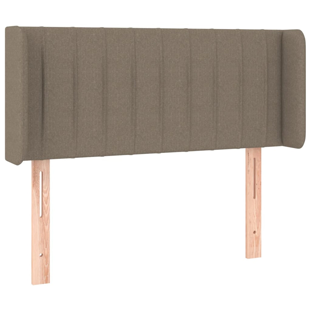 vidaXL Tête de lit à oreilles Taupe 103x16x78/88 cm Tissu