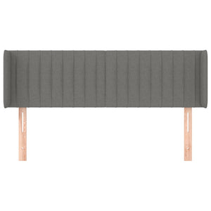 Kopfteil mit Ohren Dunkelgrau 147x16x78/88 cm Stoff