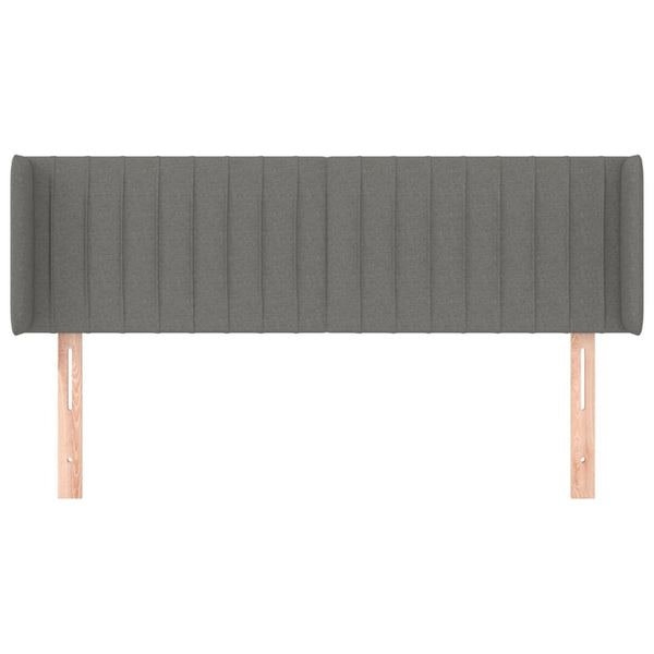Kopfteil mit Ohren Dunkelgrau 147x16x78/88 cm Stoff