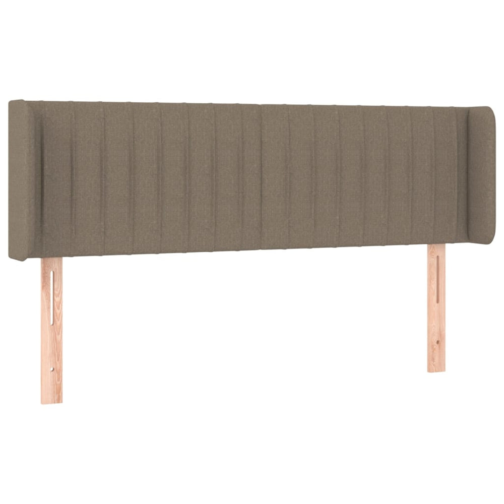 vidaXL Tête de lit à oreilles taupe 147x16x78/88 cm tissu