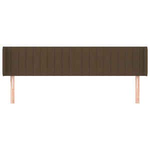 Kopfteil mit Ohren Dunkelbraun 163x16x78/88 cm Stoff