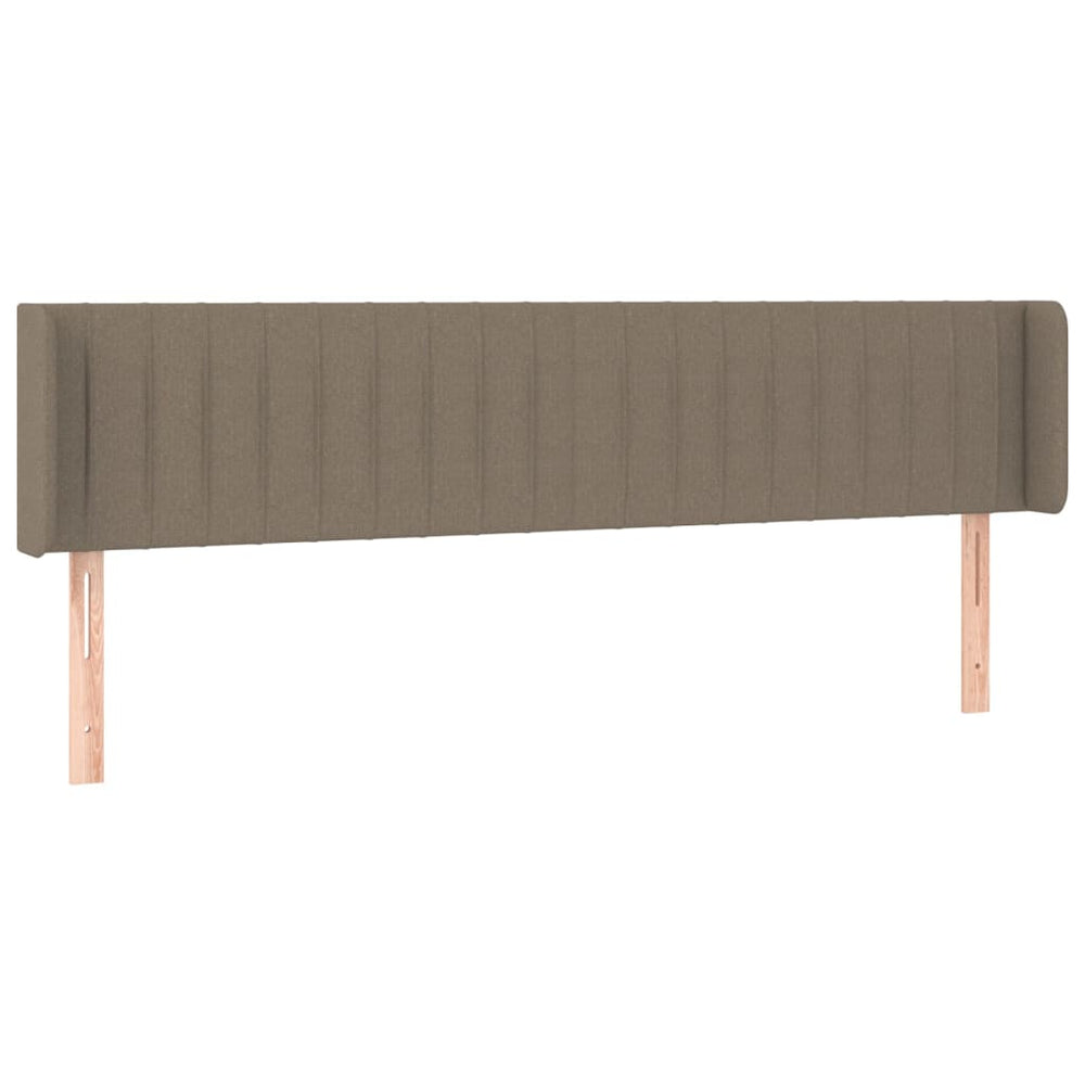 vidaXL Tête de lit à oreilles Taupe 163x16x78/88 cm Tissu