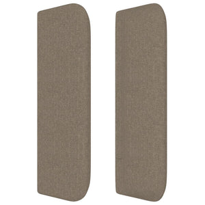 Kopfteil mit Ohren Taupe 163x16x78/88 cm Stoff