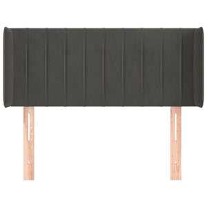 vidaXL Tête de lit avec oreilles Gris foncé 83x16x78/88 cm Velours