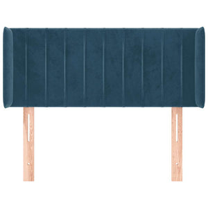 Kopfteil mit Ohren Dunkelblau 83x16x78/88 cm Samt