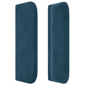 Kopfteil mit Ohren Dunkelblau 83x16x78/88 cm Samt
