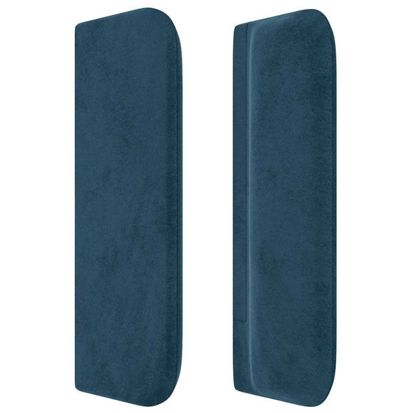 Kopfteil mit Ohren Dunkelblau 83x16x78/88 cm Samt