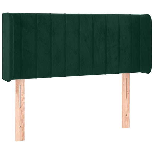 Kopfteil mit Ohren Dunkelgrün 103x16x78/88 cm Samt