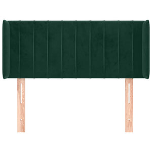 Kopfteil mit Ohren Dunkelgrün 103x16x78/88 cm Samt
