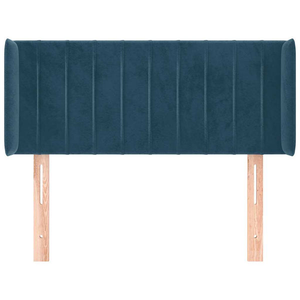 Kopfteil mit Ohren Dunkelblau 103x16x78/88 cm Samt