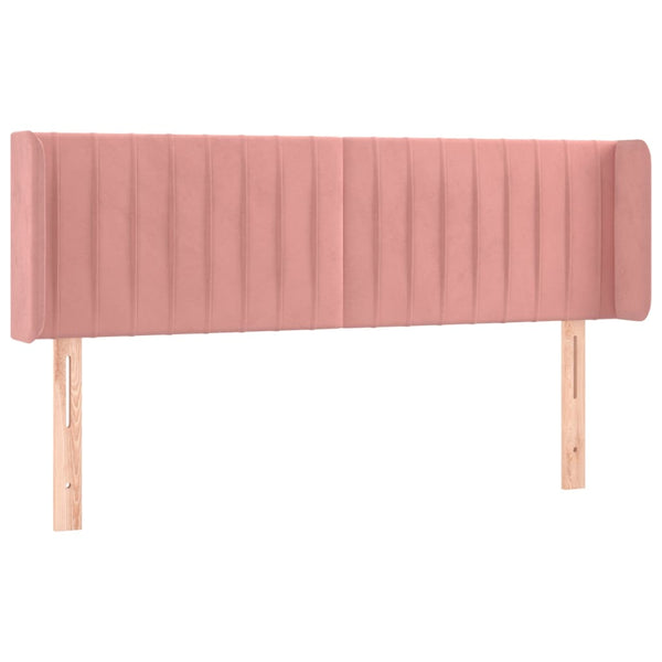Kopfteil mit Ohren Rosa 147x16x78/88 cm Samt