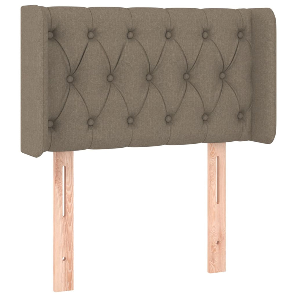 vidaXL Tête de lit à oreilles Taupe 83x16x78/88 cm Tissu
