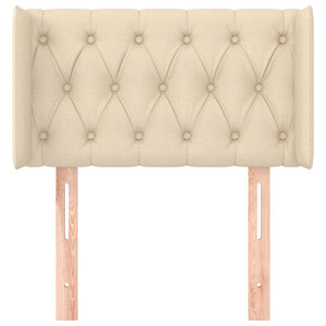 vidaXL Tête de lit à oreilles Crème 83x16x78/88 cm Tissu