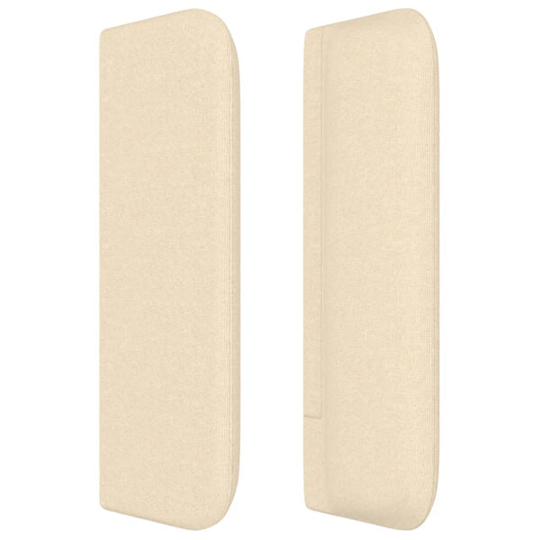 vidaXL Tête de lit à oreilles Crème 83x16x78/88 cm Tissu