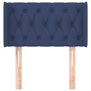 Kopfteil mit Ohren Blau 83x16x78/88 cm Stoff