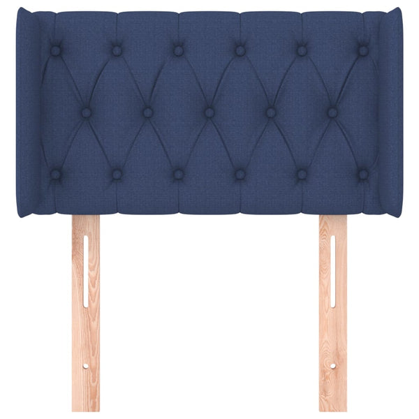 Kopfteil mit Ohren Blau 83x16x78/88 cm Stoff