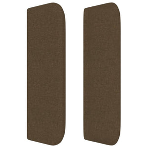 Kopfteil mit Ohren Dunkelbraun 93x16x78/88 cm Stoff