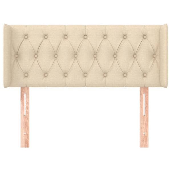 vidaXL Tête de lit à oreilles Crème 93x16x78/88 cm Tissu