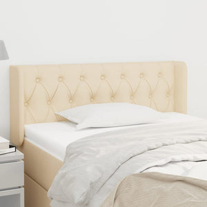 vidaXL Tête de lit à oreilles Crème 93x16x78/88 cm Tissu