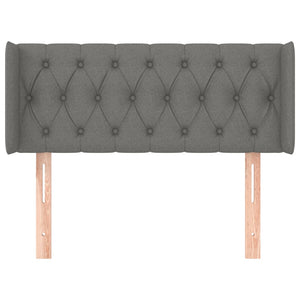 Kopfteil mit Ohren Dunkelgrau 103x16x78/88 cm Stoff