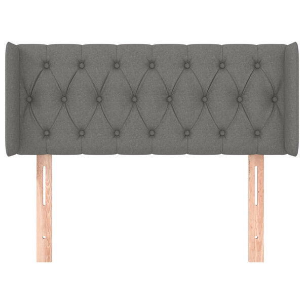 Kopfteil mit Ohren Dunkelgrau 103x16x78/88 cm Stoff